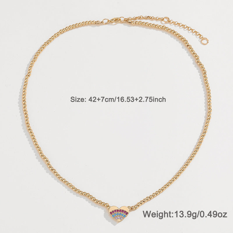 Luxury Love Colorful Crystal Necklace & Earrings Set