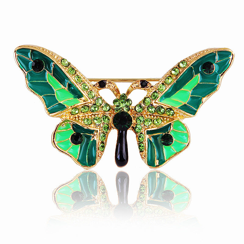 Stylish alloy butterfly fashion pin close-up
