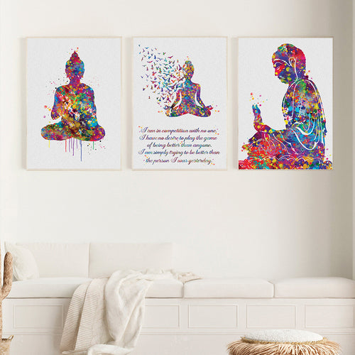 abstract buddha canvas art
