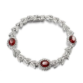 luxury rose gold bracelet with purple crystals for women